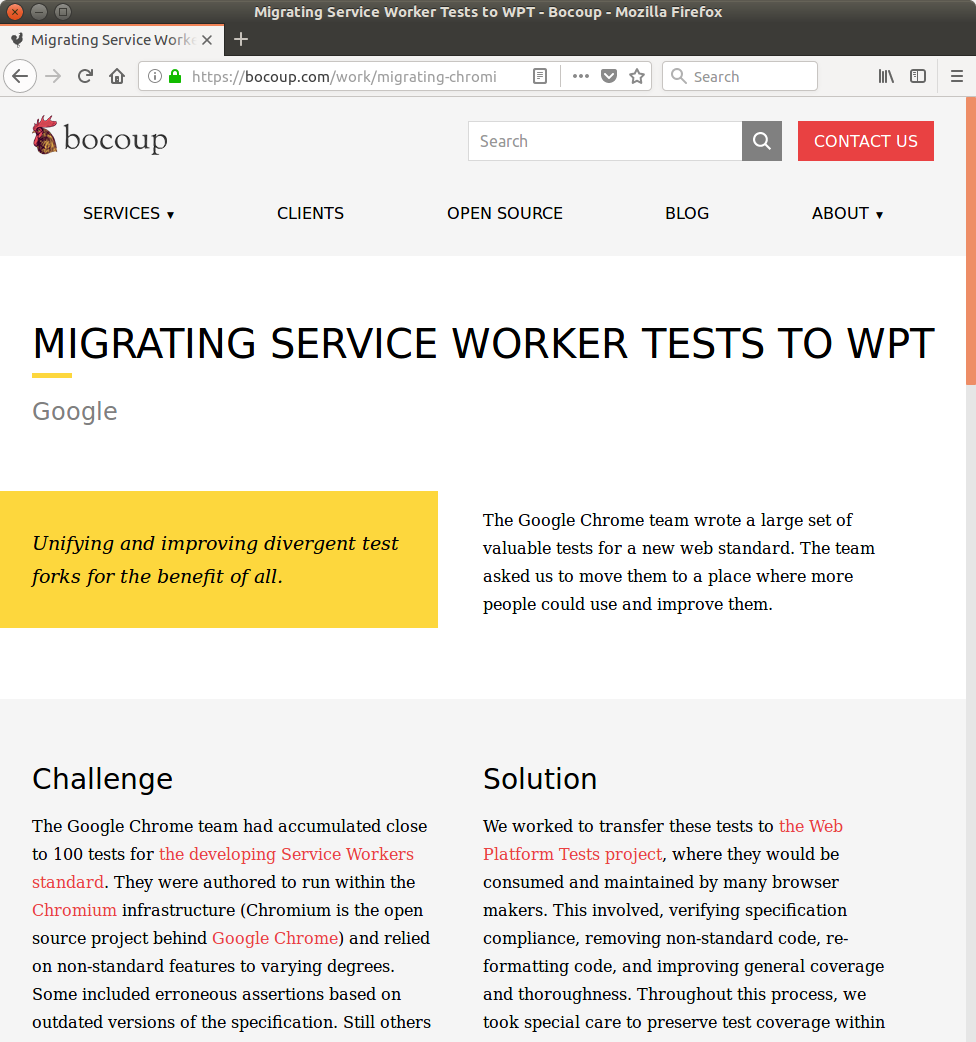 Bocoup's Service Workers project